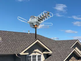 Fsa-5809 Five Star Hd Tv Antenna Pole Outdoor Amplified Digital 360 Rotor Uhf Vhf Fm 150 Mile #3