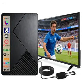 Five Star Fsa-7809 Flat Panel Indoor Tv Antenna Long Range Amplified Hd Reception With Signal
