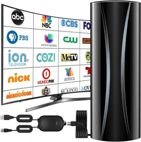 An-5004-2 Forlovv 2200 Miles Tv Antenna Indoor 360 Reception Digital For Smart And