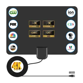 Fortrek 898554602633 Tv Antenna Indoor 2024 Upgraded Digital For Local Channels Hdtv