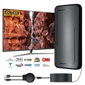 Fortrek 898554607058 Tv Antenna Indoor 2024 Digital For Local Channels Amplified Hdtv