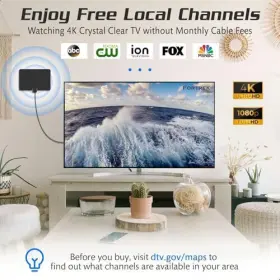 Fortrek 898554609472 Tv Antenna Indoor 2024 Upgraded Digital For Local Channels Hdtv #2