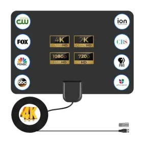 Fortrek 898554609472 Tv Antenna Indoor 2024 Upgraded Digital For Local Channels Hdtv
