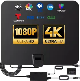 Ees-02s Fortrek Newest Tv Antenna Long Range Reception 4k 1080p Hdtv Indoor Digital Amplified