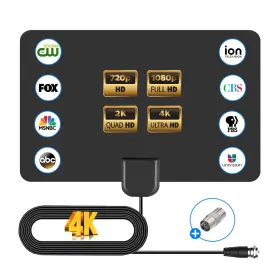 Fk-4b Fortrek Tv Antenna Indoor 2025 Digital For Local Channels Hdtv Antennas