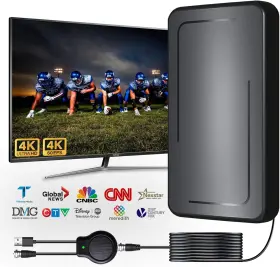 Fx-32a Fortrek Tv Antenna Indoor 2025 Digital For Local Channels Black