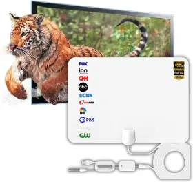 Forzarocket 744110299120 Tv Antenna For Local Channels Indoor Digital 4k 1080p Smart
