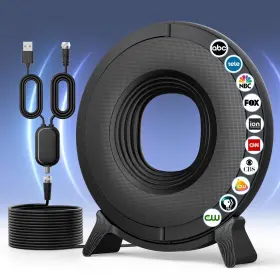 An-4006 Fuioopasz 2025 Tv Antenna Indoor For Local Channels Smart 360 Receptio
