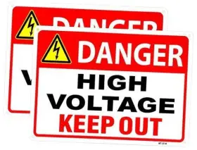 T-014 Fxyicu #t-014 Danger High Voltage Sign Keep Out 10x14 Aluminum 2 Pack