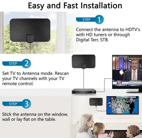 Galkvoz 031088886213 Antenna Tv Digital Hd Indoor Portable For Local Channel #3