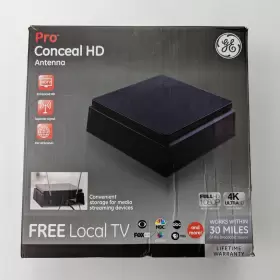 28637072 Ge Indoor Tv Antenna Adjustable Dipole Rabbit Ears Pro Conceal Hd