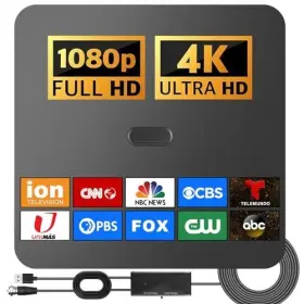 Gisterce 717817203196 Tv Antenna Indoor For Support 4k 1080p Digital Hd Inch