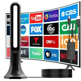 Glemgopo 797387294909 2025 Upgraded Tv Antenna Indoor 1000 Miles Range Digital For Smart