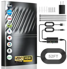 Goxis 732404287892 2024 Newest Tv Antenna Indoor Smart Digital Up To 2000 Miles-amplified Hd