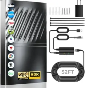 Goxis 732404366665 2024 Newest Tv Antenna Indoor Smart Digital Up To 2000 Miles-amplified Hd