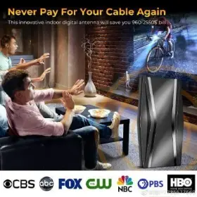 Goxis 732404373410 420 Miles Range Tv Antenna-digital Antenna Indoor With Amplifier And Sign #3