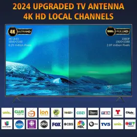 B0dhz433nx Hdttvvt 2024 Tv Antenna Indoor Digital For Smart 980 Miles Rang #2