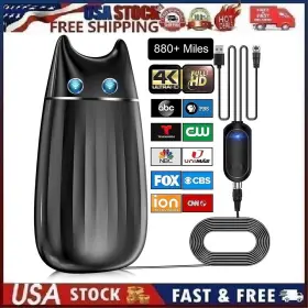 Hottv 601549070990 880miles Digital Tv Antenna Hdtv Amplified 4k Hd 1080p Waterproof Outdoor Indoor