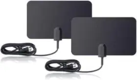 5582652280 Hqtv Flat Hd Digital Indoor Tv Antenna 2 Pack Bundle - 25 Miles Range