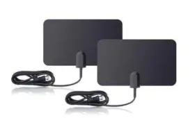 Hqtv 636156829457 Flat Hd Digital Indoor Tv Antenna 2 Pack Bundle - 25 Miles Range