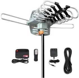 Fba08d Hualu Tek Tv Antenna Outdoor Digital Amplified Hdtv 150 Miles Range Without Pole