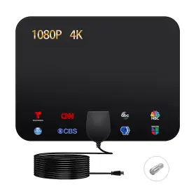 Hujiuxyu 766810875879 Tv Antenna Indoor Digital Supports 4k1080p Easy To Install 360