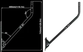 Imbesel 756197955905 Adjustable Outdoor Antenna Mounting Pole - Universal J Pipe Mount For & #3
