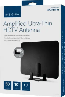 Ns-ant500ha Insignia Amplified Thin Film Indoor Hdtv Antenna #3