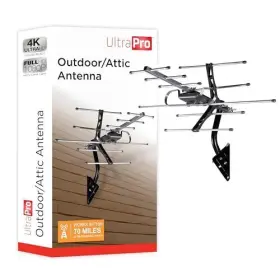 Jasco Products 030878650007 Outdoor Hd Digital Long Range Smart Tv Antenna Supports 4k 1080p Vhf