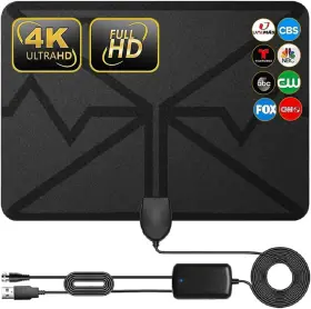 Jbktd-tvaa1 Jbktd Tv Antenna Amplified Hd Digital Long 250 Miles Range Signal Booster 16.5ft Coa
