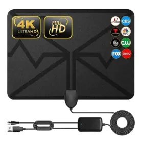 Jbktd Jbktd-tvbb1 Tv Antenna Indoor Long Range Supports 4k 1080p Smart Signal Reception Wit