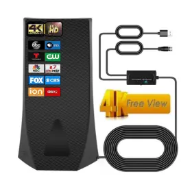 Tv-01 Jieedrap Amplified Tv Antenna - 2024 Newest Digital Indoor With 16.4ft Coax