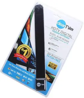 Jklcom 798223230921 Tv Antenna Indoor - Digital Hdtv Clear Key With Amplifier Signal Boos