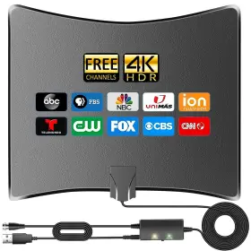 Jm Nexlov 732404335029 Newest Tv Antenna Indoor-580 Miles Long Range For Smart Tv-digital Hd