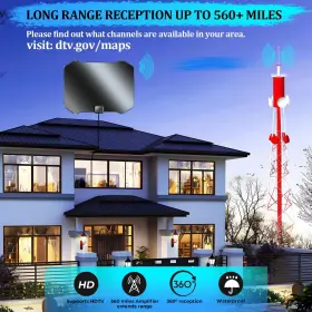 Jm Nexlov 732404344373 2024 Upgraded Tv Antenna Smart Digital Indoor - Outdoor Long Range 56 #3