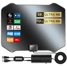 Jm Nexlov 732404344373 2024 Upgraded Tv Antenna Smart Digital Indoor - Outdoor Long Range 56