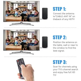 Joinus 768561536863 Tv Antenna - Amplified Hd For Smart Sling 300 Miles #3