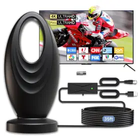 Joyfulpaws 762833989173 2025 Tv Antenna For Smart And Old 2800 Miles Range Hd Digital Ante