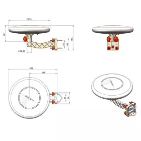 Karl Home 313020266203 Hdtv Antenna Amplified Digital Tv 150 Miles Range 360-degree Rotation Ou #3