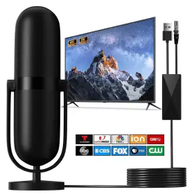Keidns 706926403283 2024 Upgraded Tv Antenna Indoor With 650 Miles Coverage Range Supports 2k 4k
