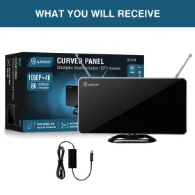 At-211b Keraxl 616361909489 Indoor Tv Antenna - Antop Rabbit Ear #3