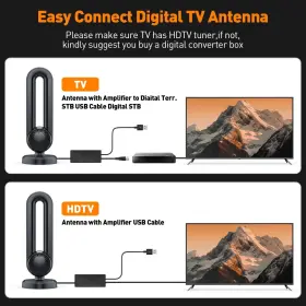 Klomier 721545615251 Tv Antenna Indoor For Local Channels 560 Miles Range Digital Ante #3