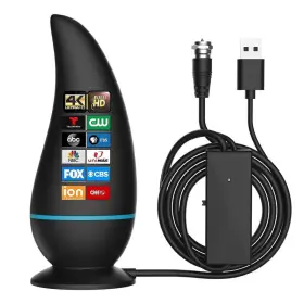 Klomier 721545730510 Tv Antenna Hd Digital 560 Miles Range Reception With Signal Booster