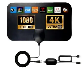 Koizff Dstx01 Tv Antenna Indoor Long Range Supports 4k 1080p Smart Signal Reception Wit