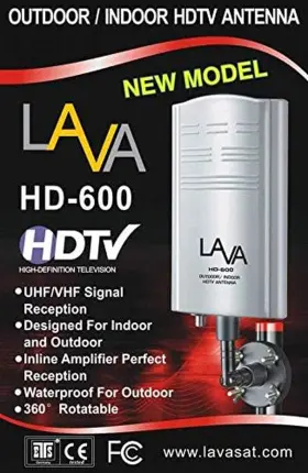 Lava Electroics Inc 711181136142 Outdoor Tv Antenna Support 4k 1080p Digital Hdtv Vhf Uhf Freeview With Amp #2