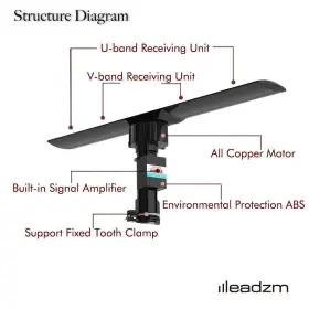 Ta-10000a Leadzm 980 Mile Hdtv 1080p Outdoor Hd Tv Antenna Digital Signal Amplifier Electric Home #3
