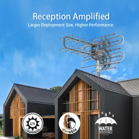 Ta-815b Leadzm Home Apartment Hdtv 1080p Outdoor Amplified Antenna Tv 360 Uhf/vhf/fm 950miles