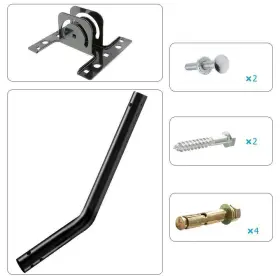 Ta-g01 Leadzm Apartment Home Outdoor Tv Antenna J Pole Mount Base Tripod Aerial Bracket #3