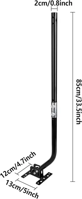 Lfutari 445043572511 32.8 Universal Tv Antenna Mount Adjustable Mounting Pole Weatherproof #2