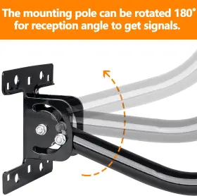 Lfutari 445043572511 32.8 Universal Tv Antenna Mount Adjustable Mounting Pole Weatherproof #3
